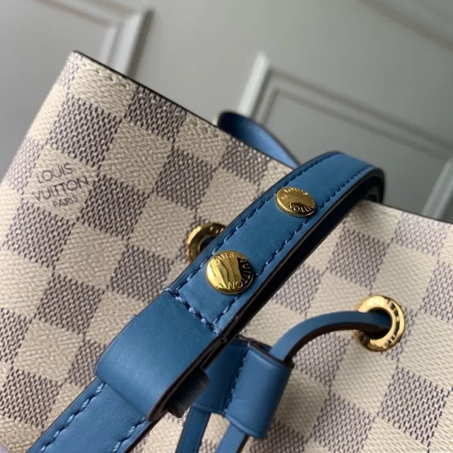 Louis Vuitton NeoNoe MM Bucket Bag Damier Azur Canvas Bleuet Blue Louis Vuitton NeoNoe MM Bucket Bag Damier Azur Canvas Bleuet Blue