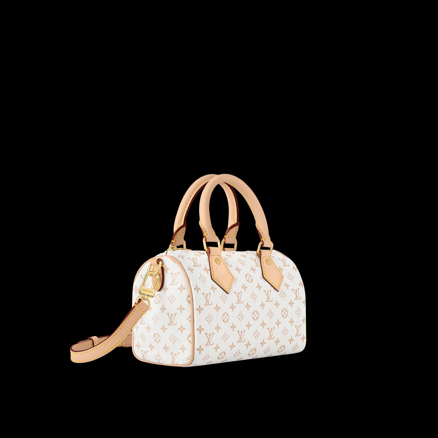 Louis Vuitton Speedy Bandouliere 20 Top Handle Bag in Mastic Cream Gold Hardware Louis Vuitton Speedy Bandouliere 20 Top Handle Bag in Mastic Cream Gold Hardware
