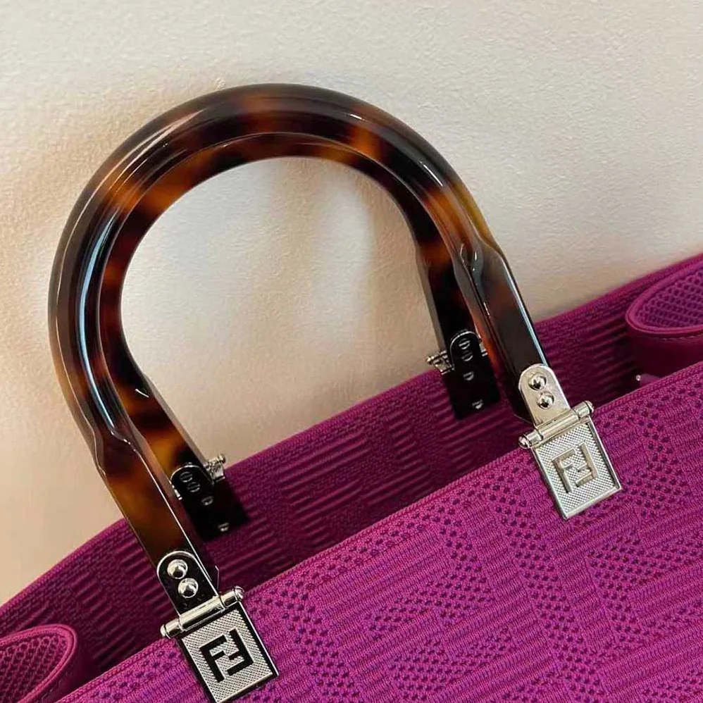 Fendi Sunshine Medium FF Fabric Shopper for Women in Purple Fendi Sunshine Medium FF Fabric Shopper for Women in Purple