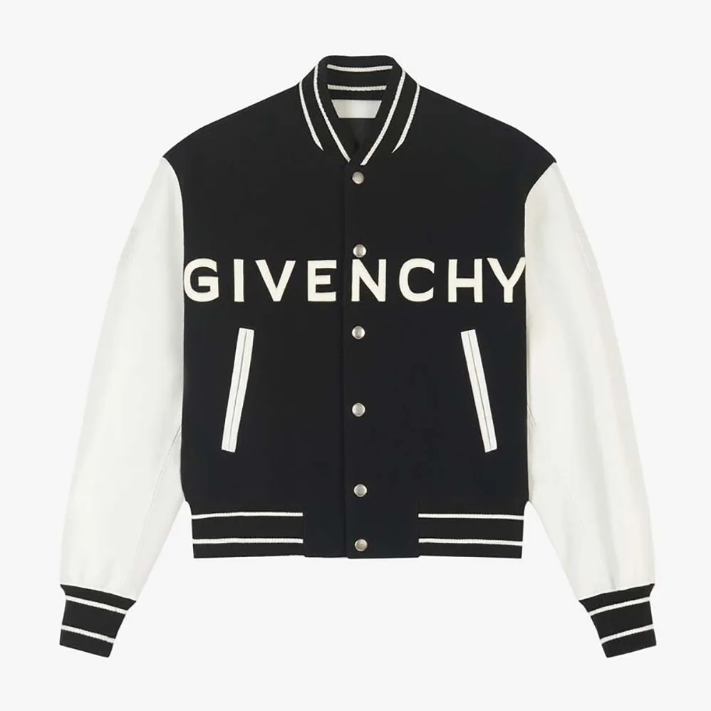 Givenchy Bomber in Wool and Leather for Women Givenchy Bomber in Wool and Leather for Women