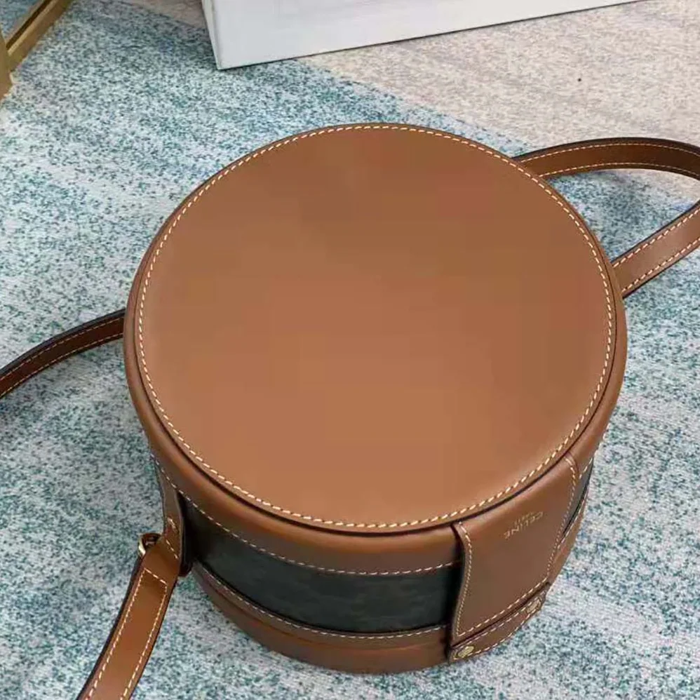 Celine Medium Tambour Bag in Triomphe Canvas for Women