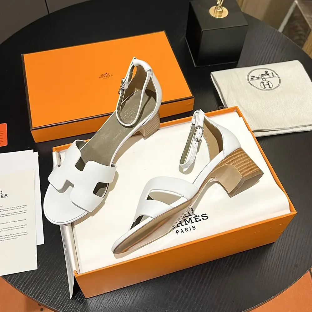 Hermes Encens 50 Sandal-White H221119Z for Women Hermes Encens 50 Sandal-White H221119Z for Women