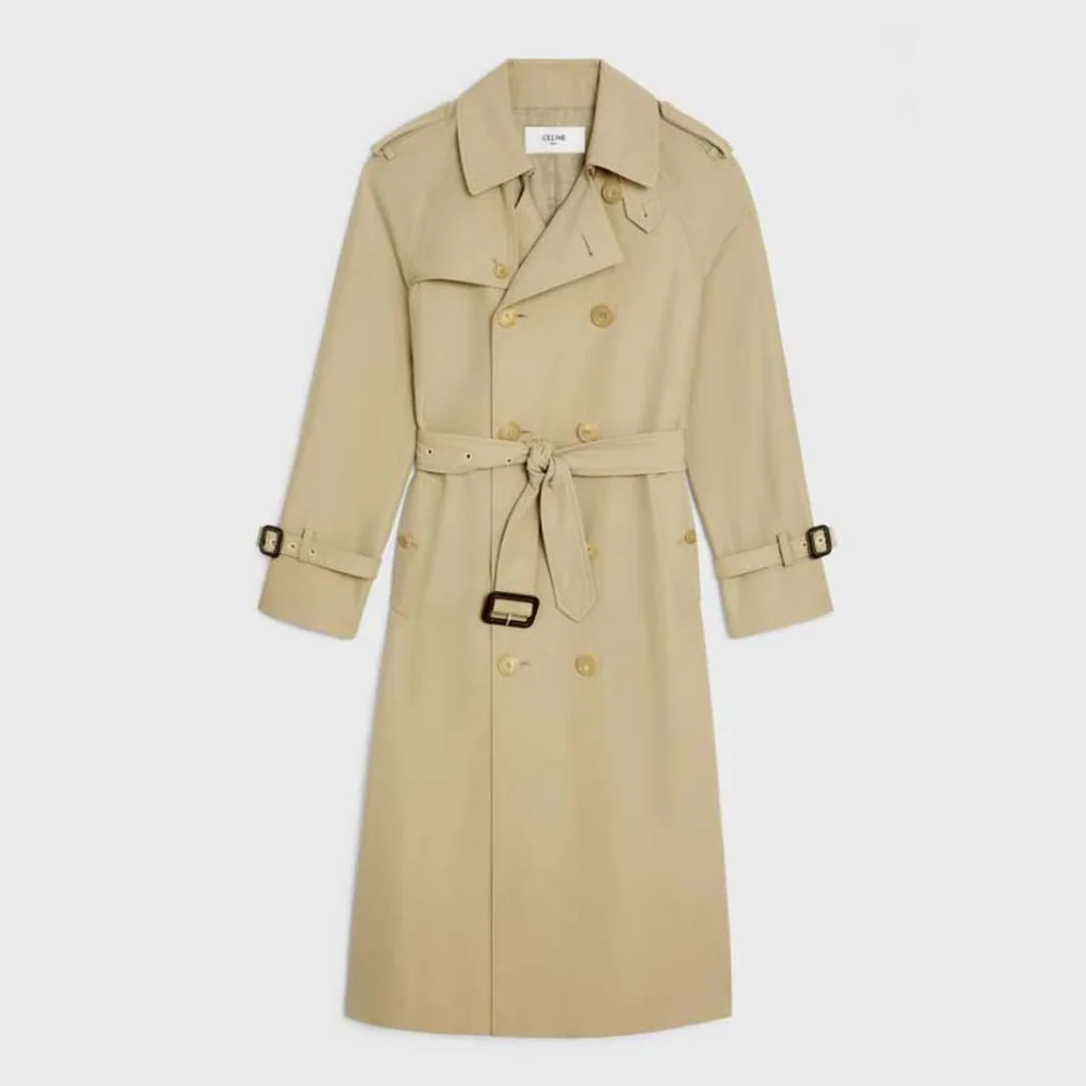 Celine Wiltern Trench Coat in Cotton Gabardine for Men