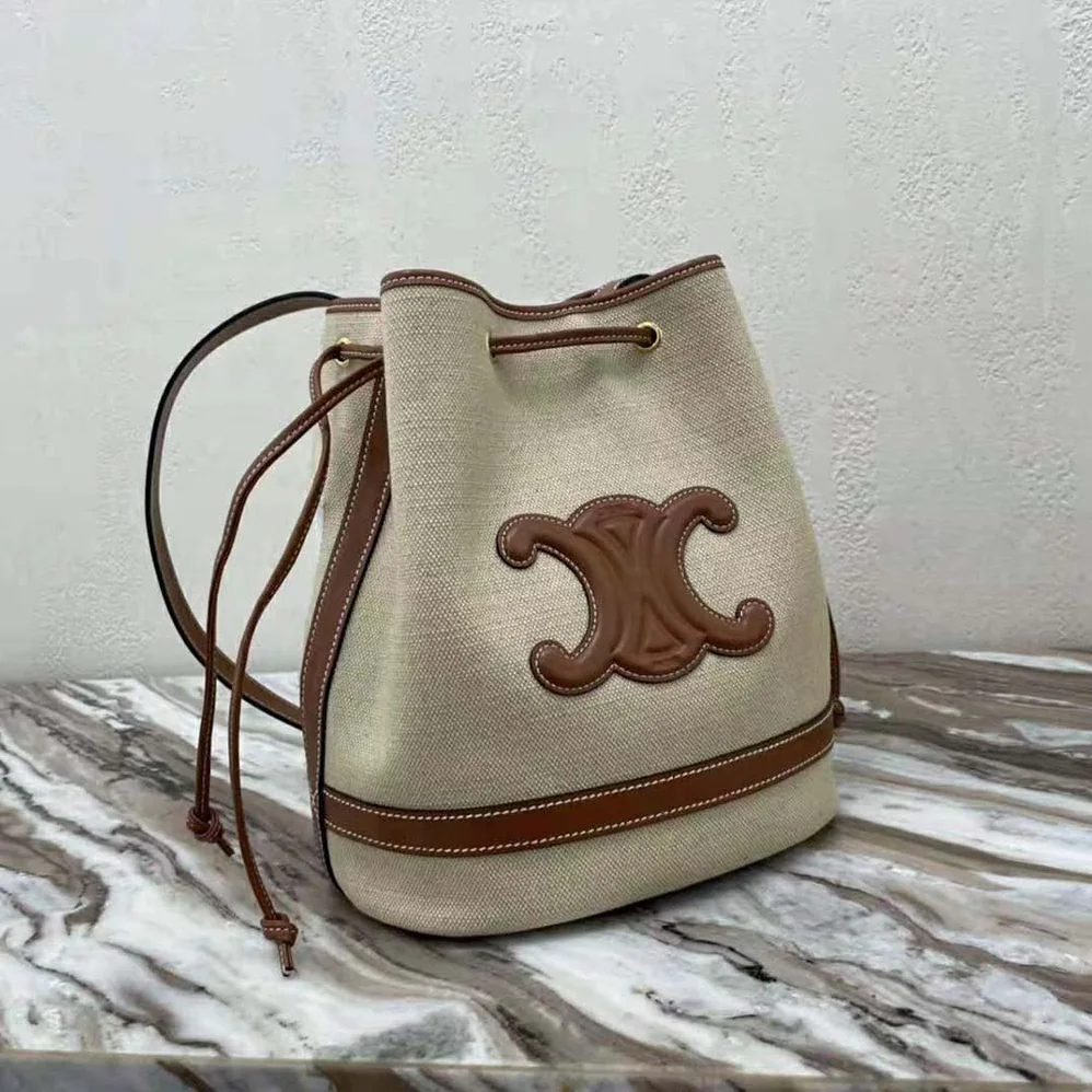 Celine Seau Marin in Textile and Calfskin for Women Celine Seau Marin in Textile and Calfskin for Women