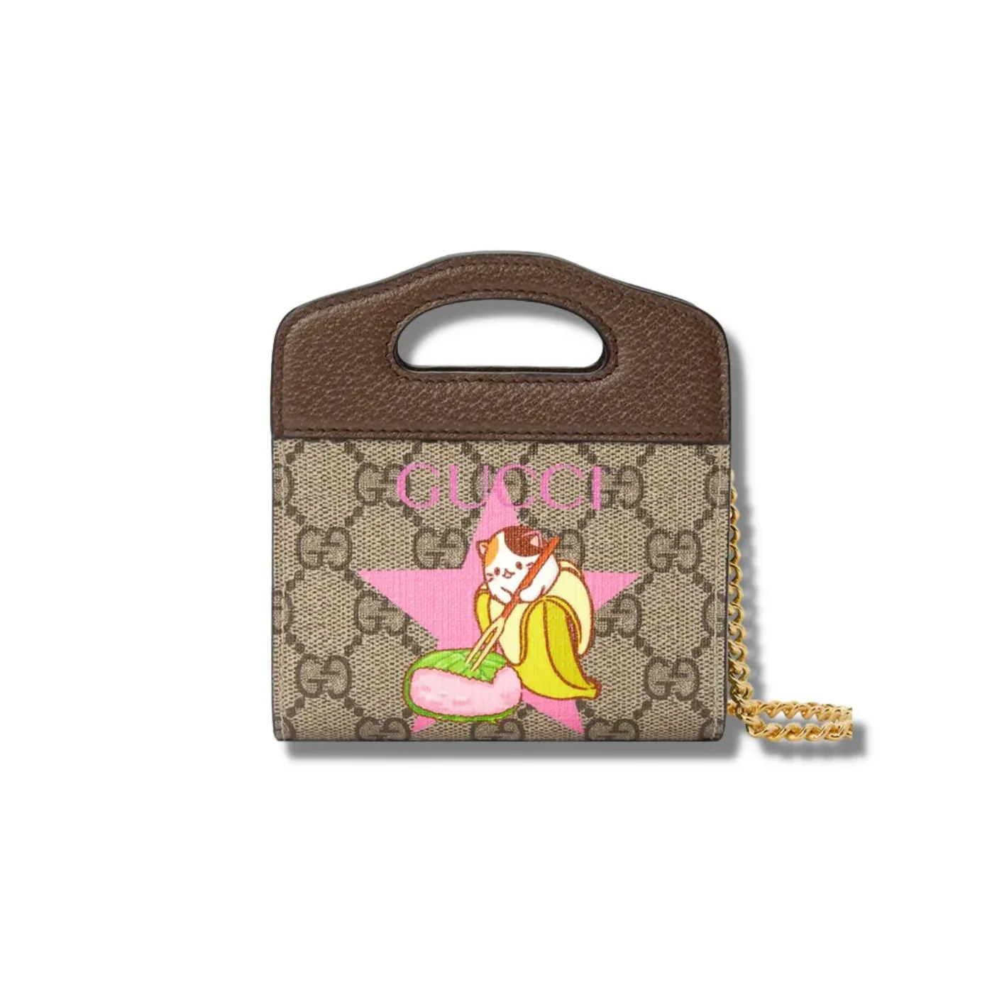 Gucci Bananya Print Top Handle Mini Bag Supreme Canvas Beige /