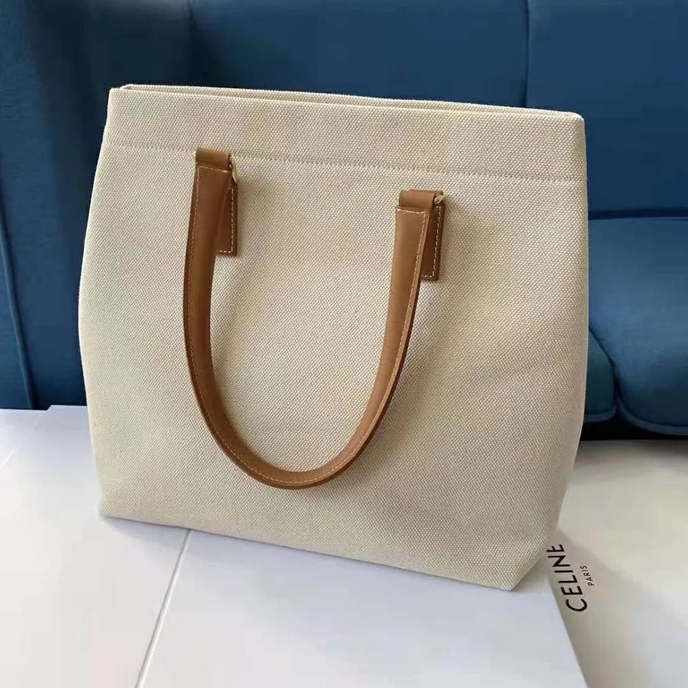 Celine Horizontal Cabas Celine in Canvas with Celine Print and Calfskin for Women Celine Horizontal Cabas Celine in Canvas with Celine Print and Calfskin for Women