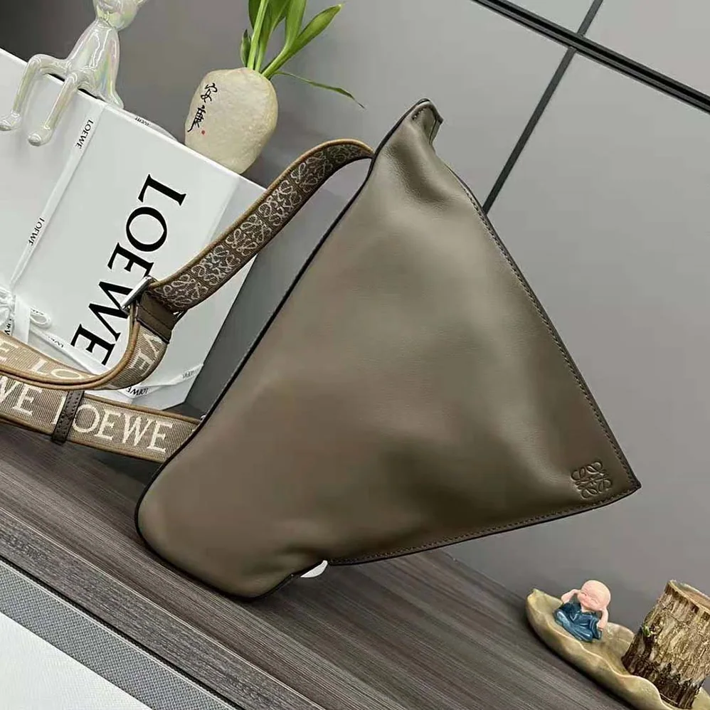 Loewe Anton Sling in Supple Smooth Calf and Jacquard for Men in Brown