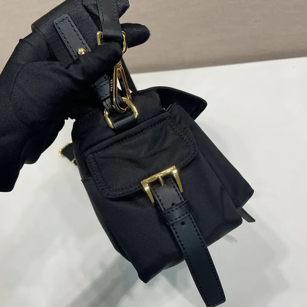Prada Explore Large Re-Nylon Shoulder Bag With Flap for Women in Black