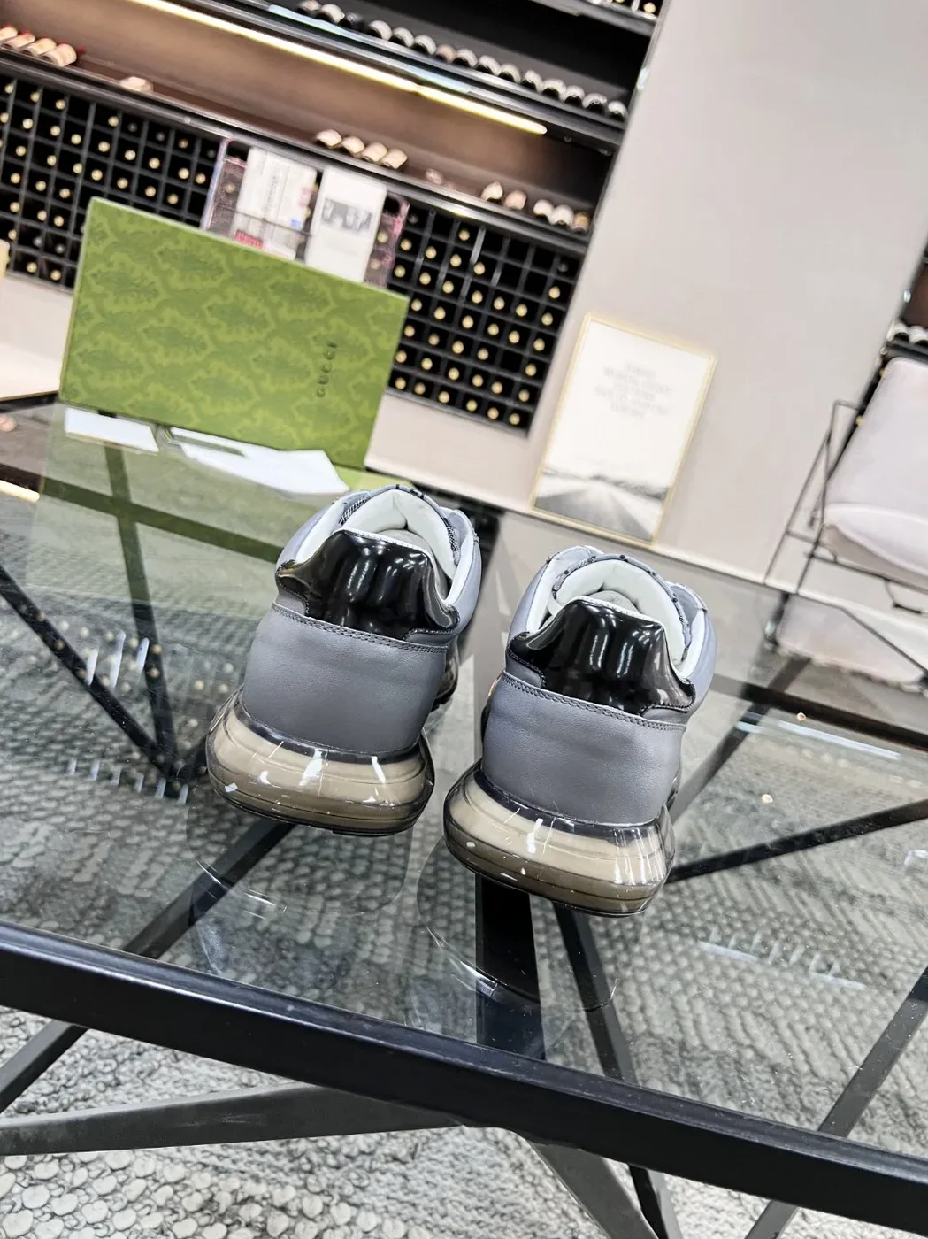 Gucci x Adidas GG Sneakers With Web Gray for Men Gucci x Adidas GG Sneakers With Web Gray for Men