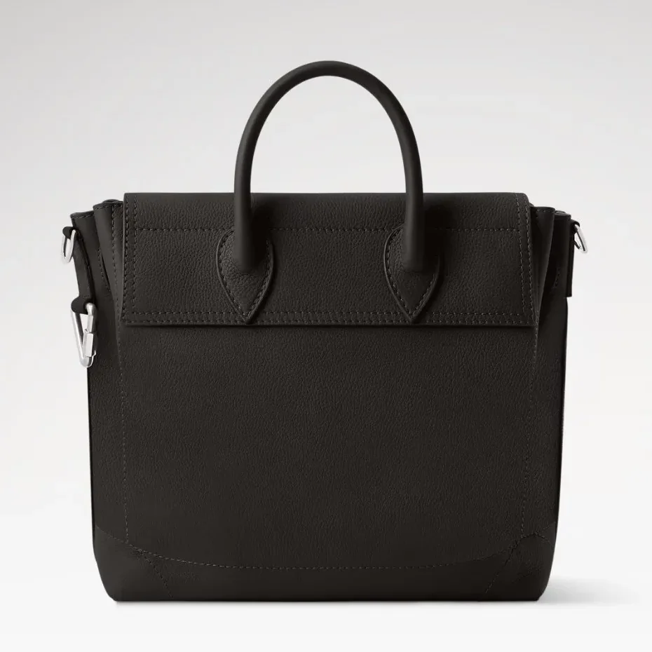 Louis Vuitton Steamer 30 Top Handle Bag in Black Silver Hardware