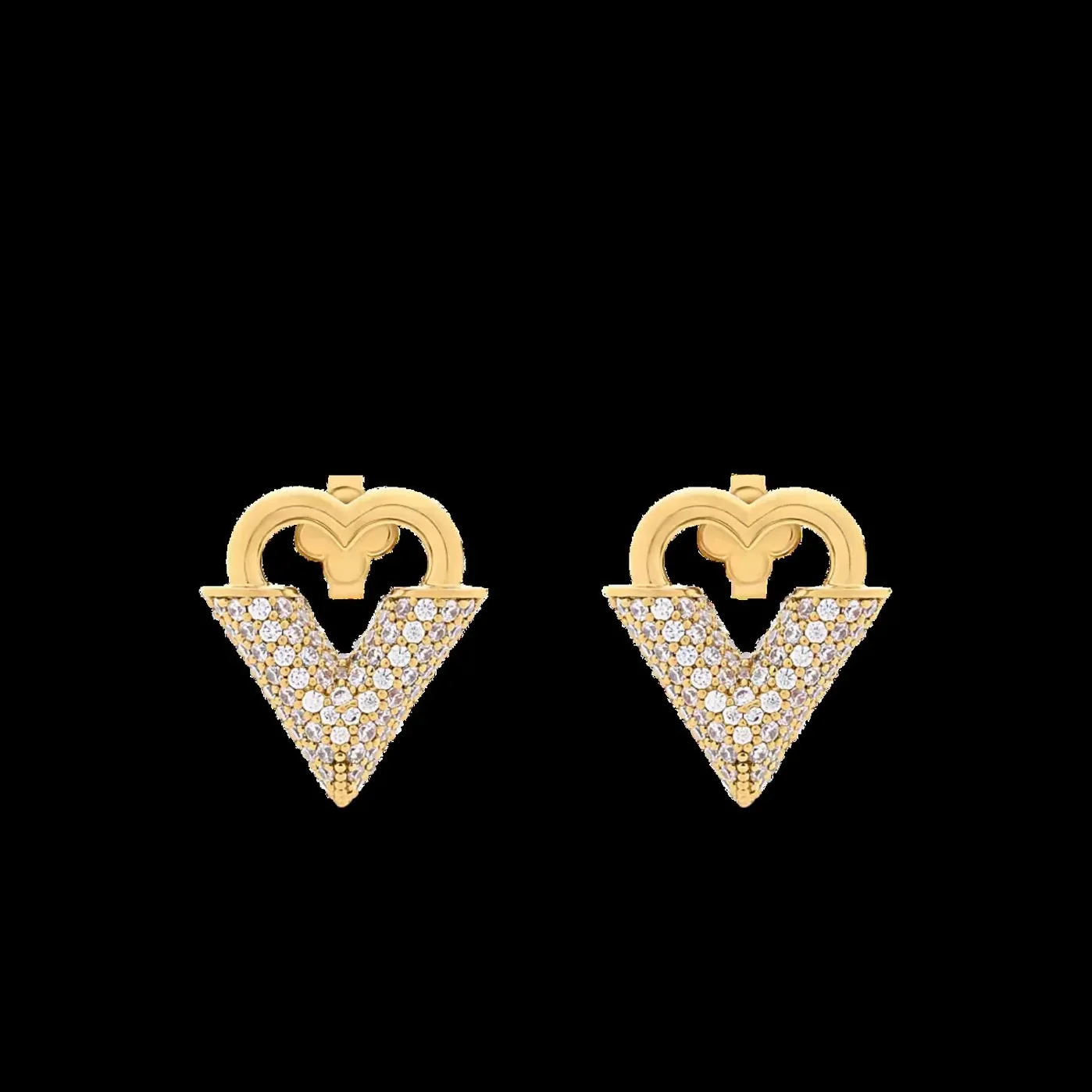 Louis Vuitton Love Earrings Yellow Gold Hardware