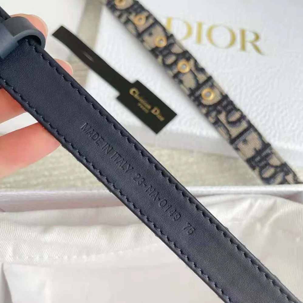 Dior Saddle Belt Blue Dior Oblique Jacquard 20 MM for Women Dior Saddle Belt Blue Dior Oblique Jacquard 20 MM for Women