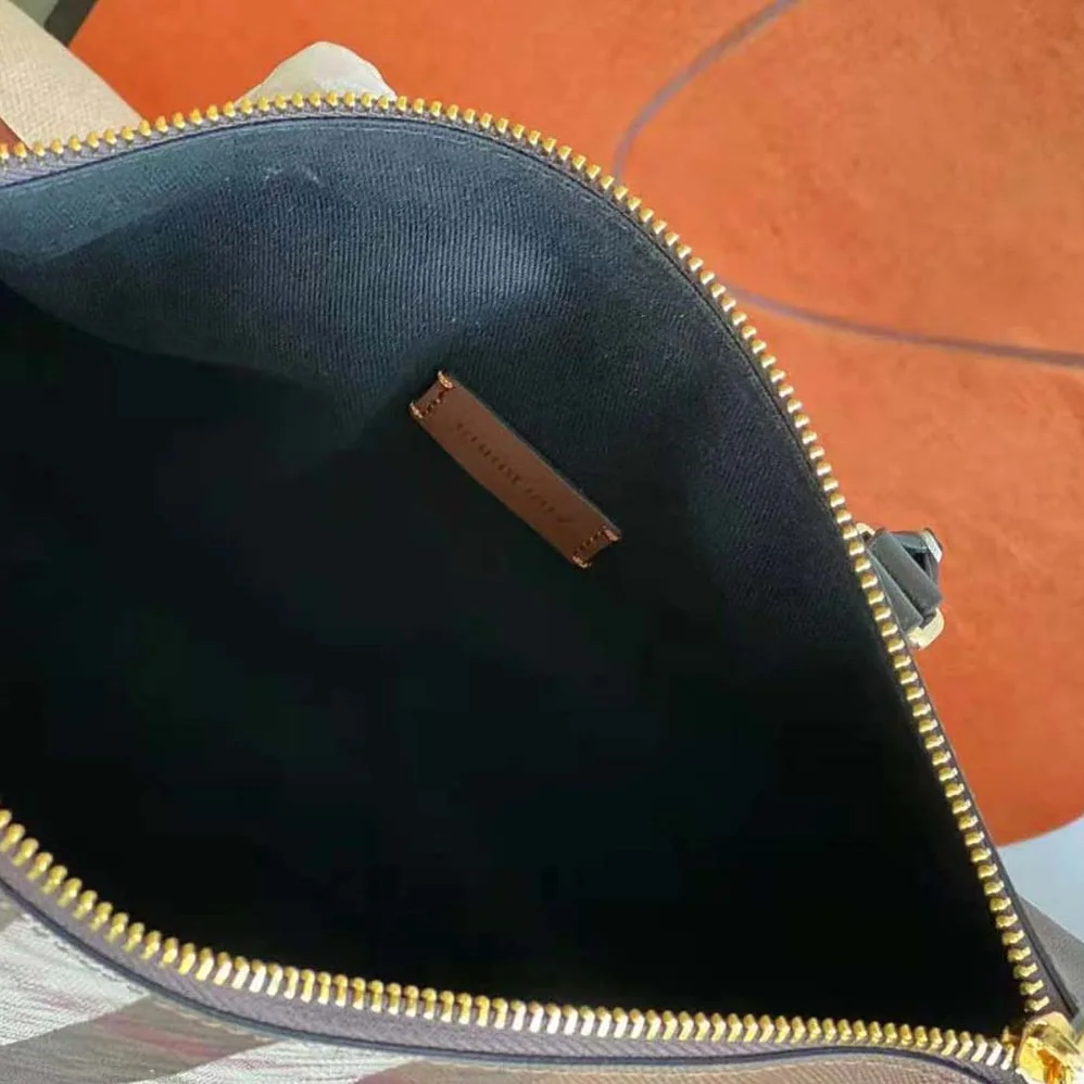 Burberry Check Medium Bowling Bag for Women in Black Burberry Check Medium Bowling Bag for Women in Black