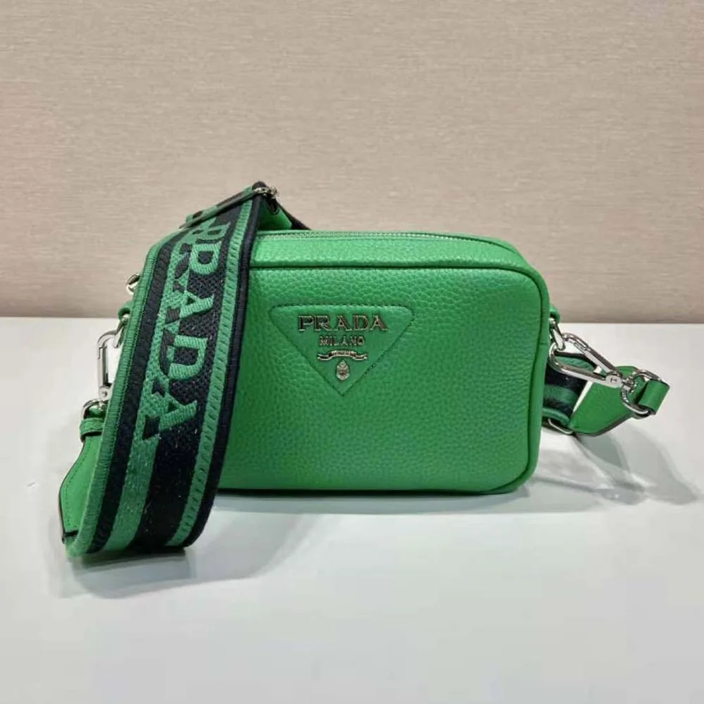 Prada Small Leather Bag for Women in Green