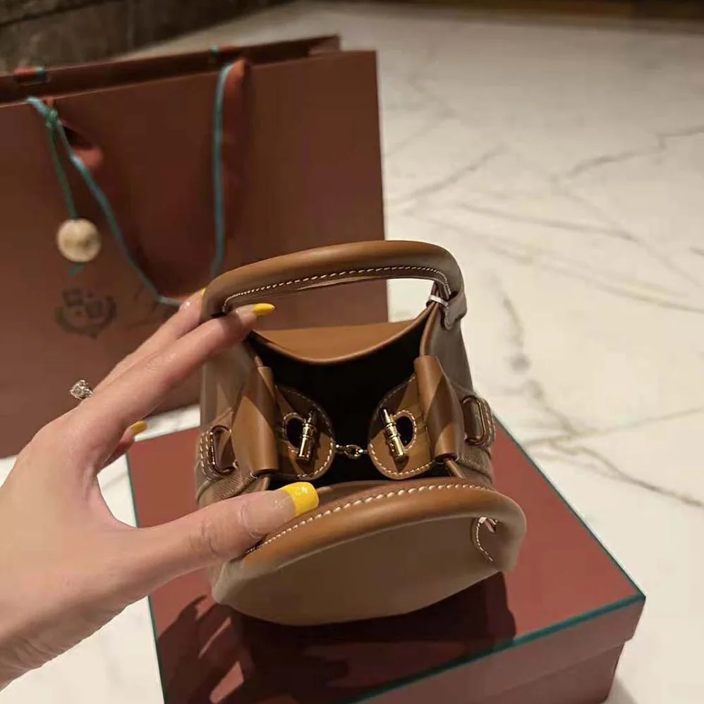 Loro Piana Micro Bale Bag in Calfskin Leather for Women in Brown Loro Piana Micro Bale Bag in Calfskin Leather for Women in Brown