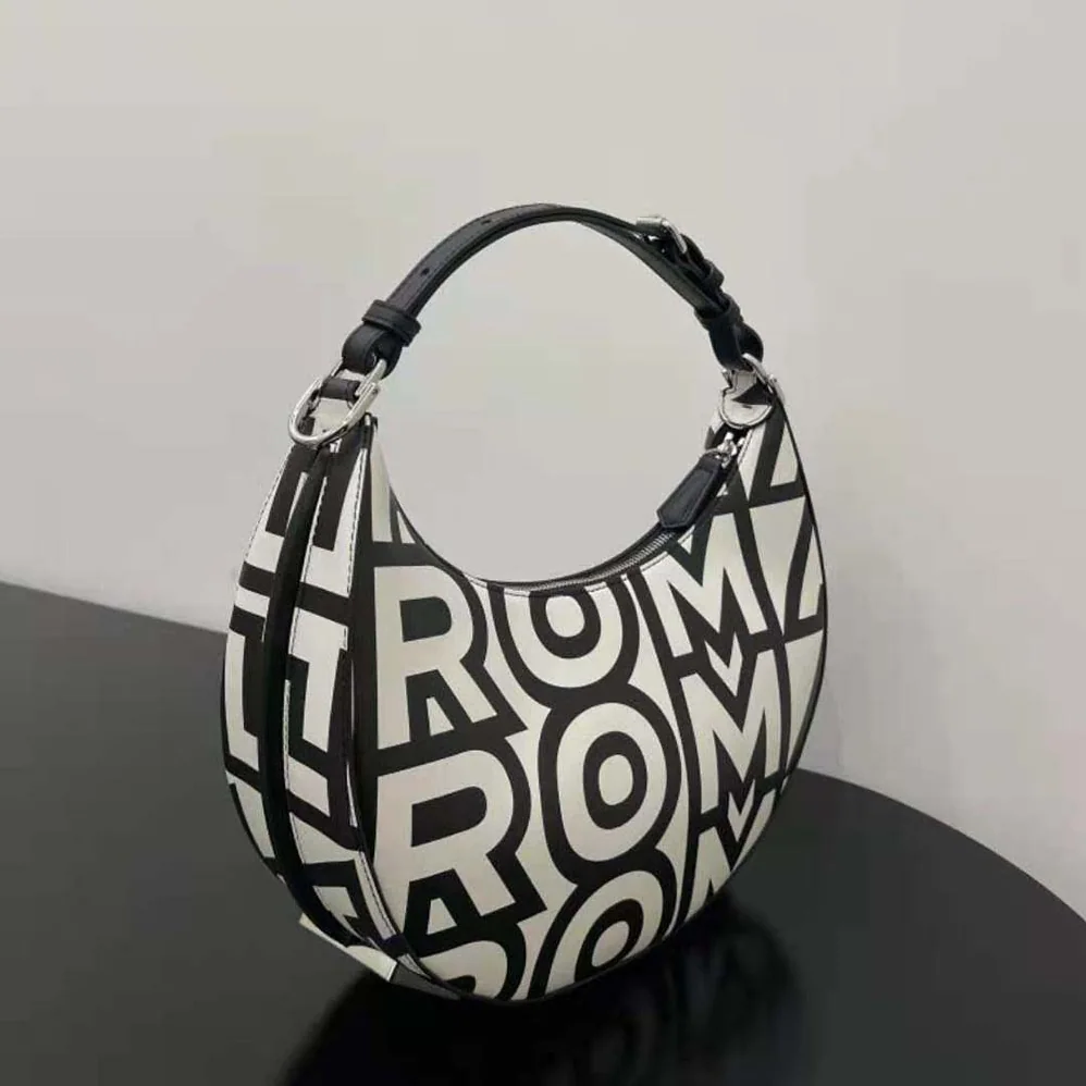 Fendi Fendigraphy Small Two-Tone Printed Leather Fendi Roma Capsule Bag for Women Fendi Fendigraphy Small Two-Tone Printed Leather Fendi Roma Capsule Bag for Women