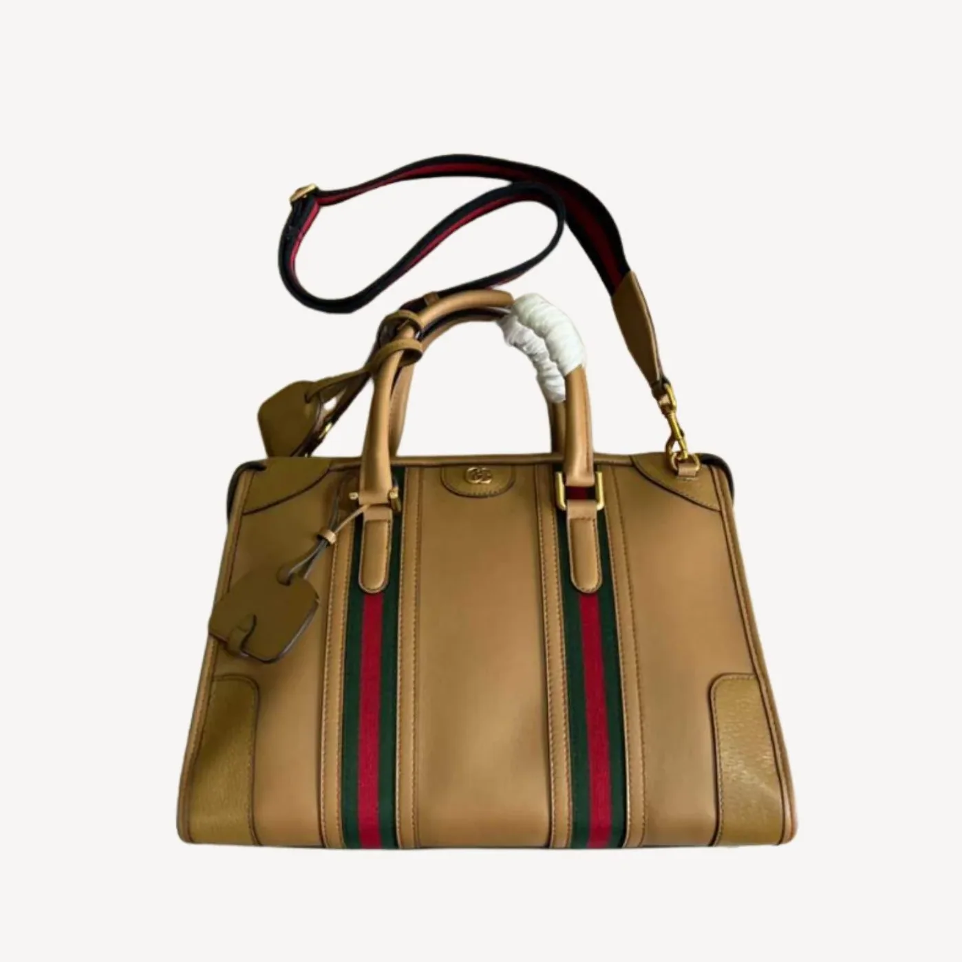 Gucci Double G-Detailed Smooth Medium Handbag Brown / Gucci Double G-Detailed Smooth Medium Handbag Brown /