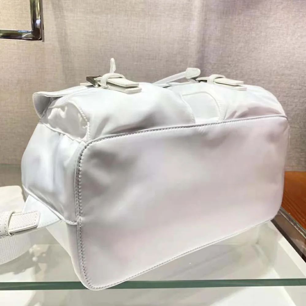 Prada Re-Nylon Medium Backpack for Women in White Prada Re-Nylon Medium Backpack for Women in White