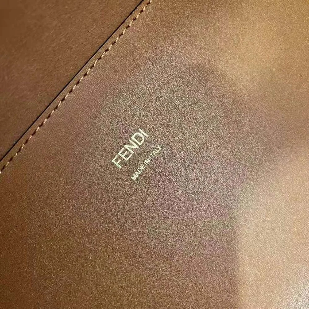 Fendi Sunshine Shopper Leather Shopper for Women in Brown Fendi Sunshine Shopper Leather Shopper for Women in Brown