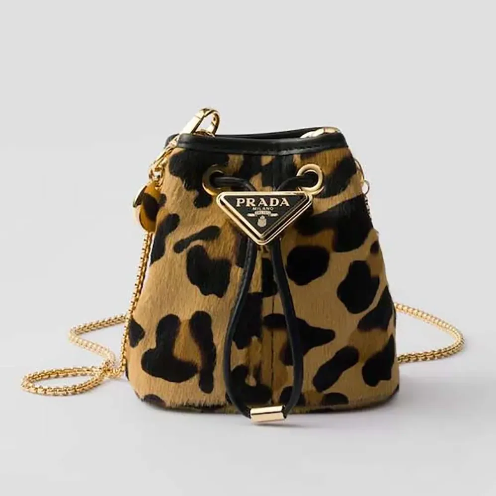 Prada Printed Leather Mini Pouch for Women