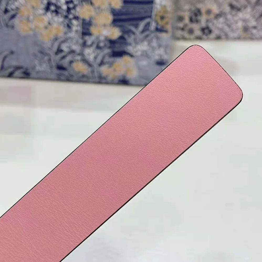 Dior 30 Montaigne Reversible Belt Black and Ethereal Pink Smooth Calfskin 20 MM for Women