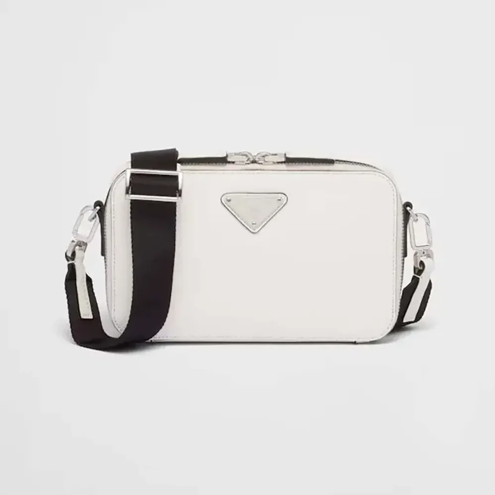 Prada Brique Saffiano Leather Bag for Men in White Prada Brique Saffiano Leather Bag for Men in White