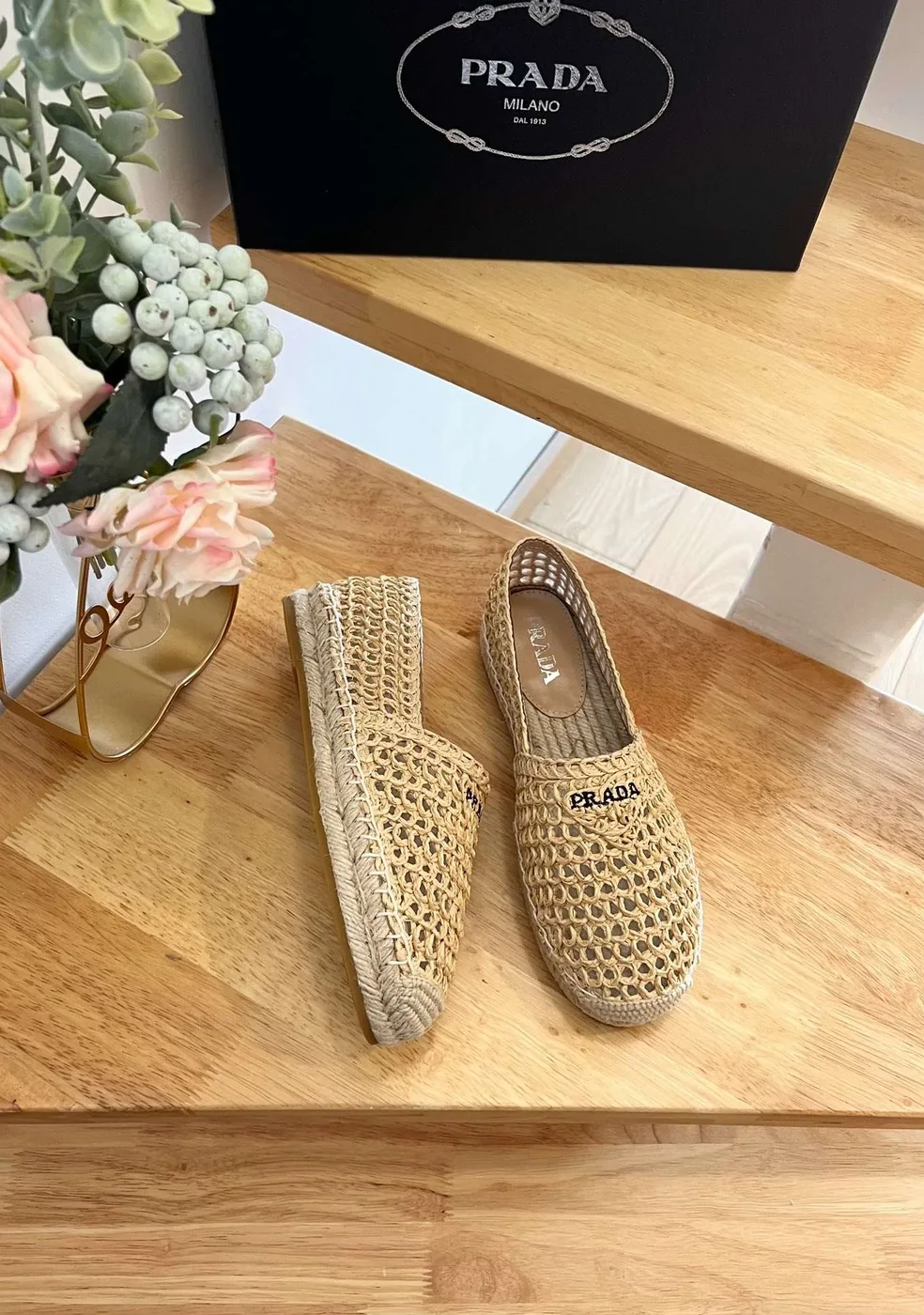 Prada Crochet Espadrilles Beige 1S055N_3LLQ_F0018_F_020