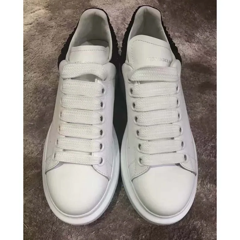 Alexander Mcqueen Oversized Sneaker with Cluster Embroidery Shoes White for Women
