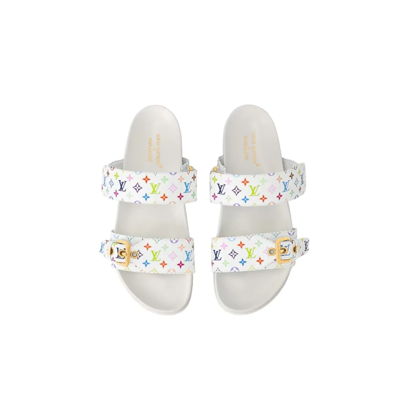Louis Vuitton LV x TM Bom Dia Flat Comfort Mule Multicolored Blanc - 1AGXU3 Louis Vuitton LV x TM Bom Dia Flat Comfort Mule Multicolored Blanc - 1AGXU3