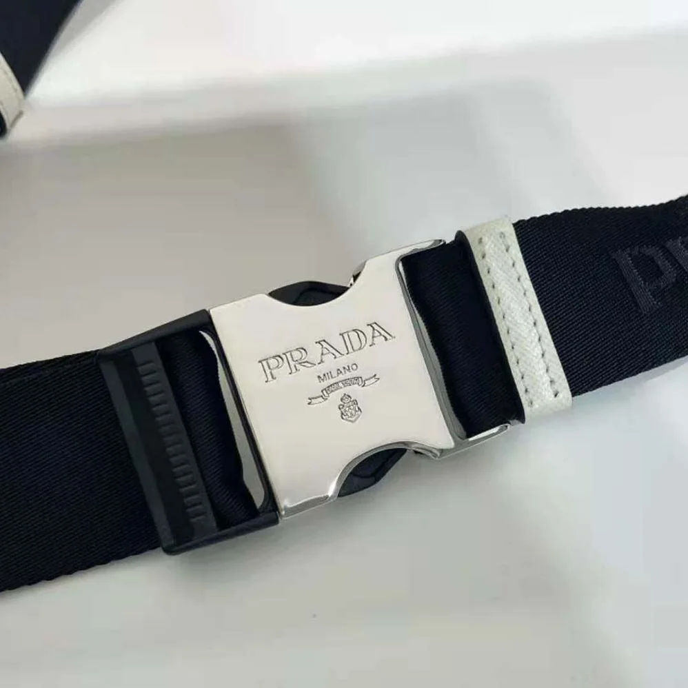Prada Saffiano Leather Belt Bag for Men in White