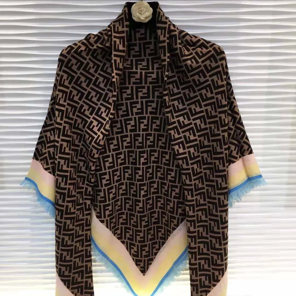 Fendi Foulard FF Multicolor Silk Foulard for Women Fendi Foulard FF Multicolor Silk Foulard for Women
