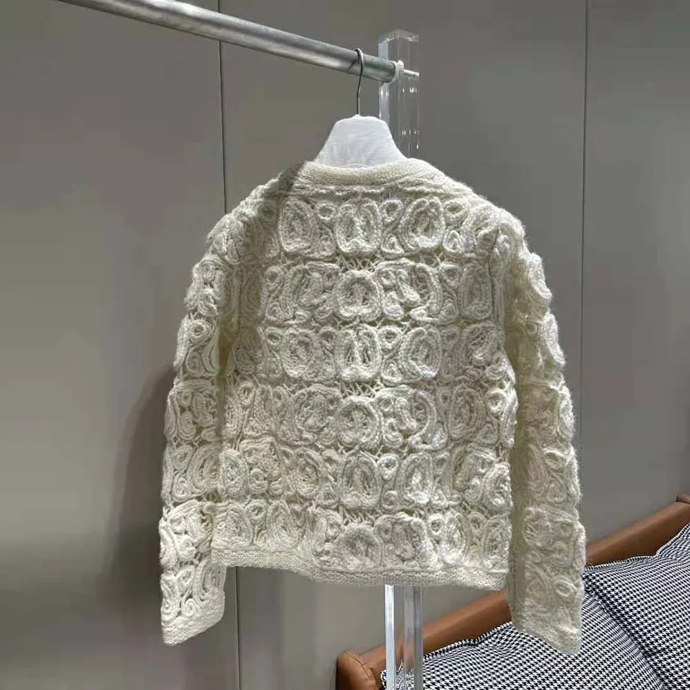 Celine Cardigan Jacket in Cornelly Wool for Women