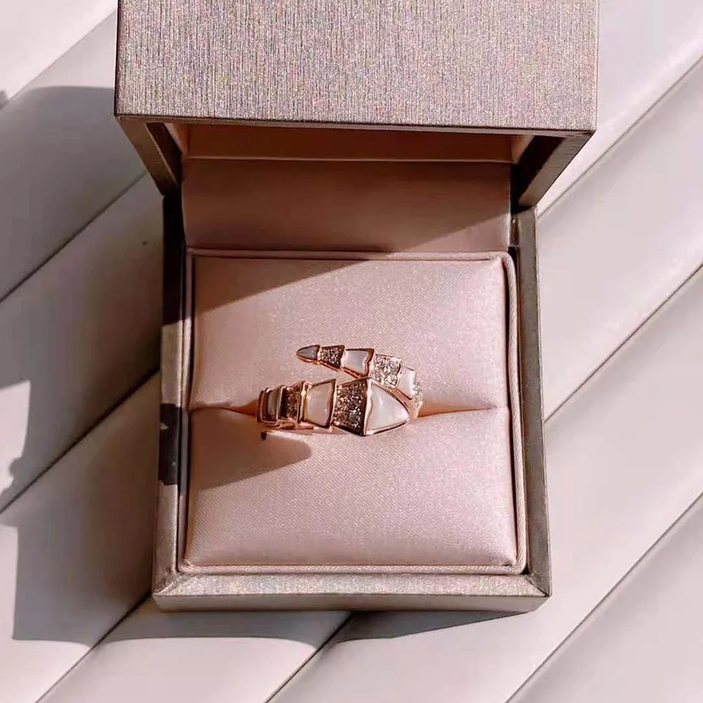 Bvlgari Serpenti Viper One-Coil Ring in 18 KT Rose Gold for Women Bvlgari Serpenti Viper One-Coil Ring in 18 KT Rose Gold for Women