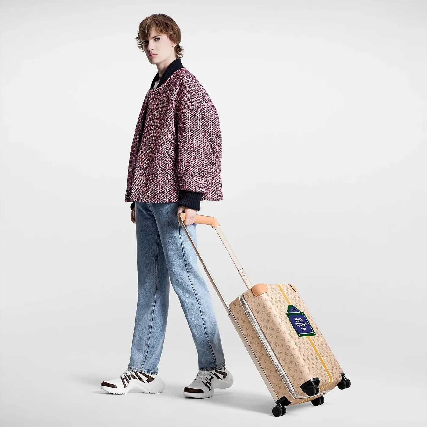 Louis Vuitton Horizon 55 Suitcase in Beige Champagne Hardware Louis Vuitton Horizon 55 Suitcase in Beige Champagne Hardware