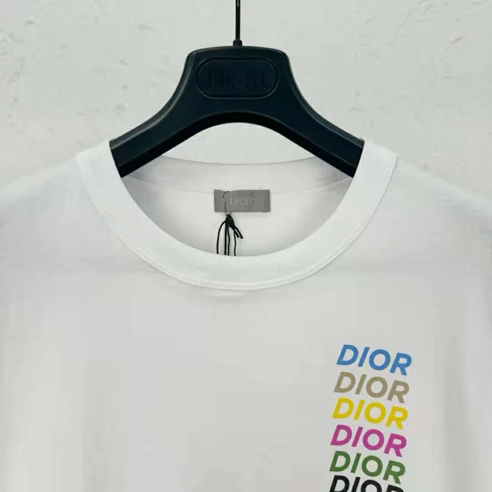 Dior Relaxed-fit T-shirt White Slub Organic Cotton Jersey for Men