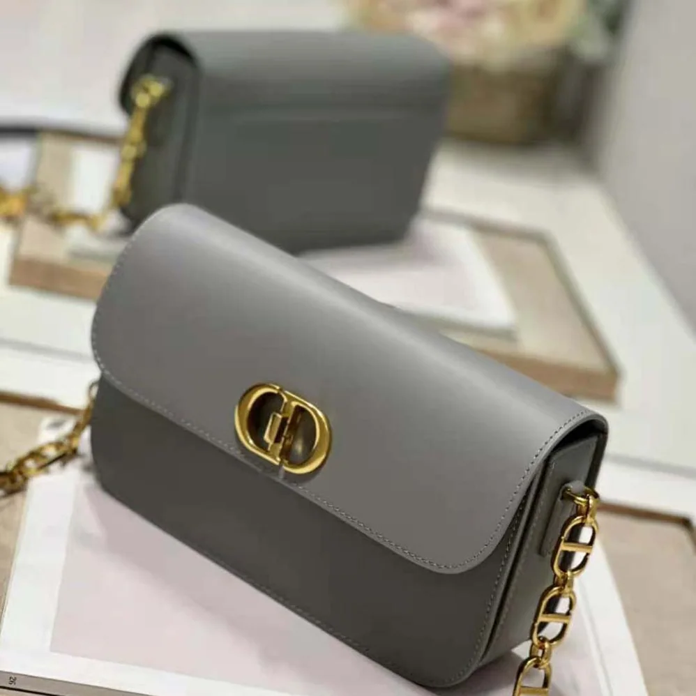 Dior 30 Montaigne Avenue Bag Ethereal Gray Box Calfskin for Women Dior 30 Montaigne Avenue Bag Ethereal Gray Box Calfskin for Women