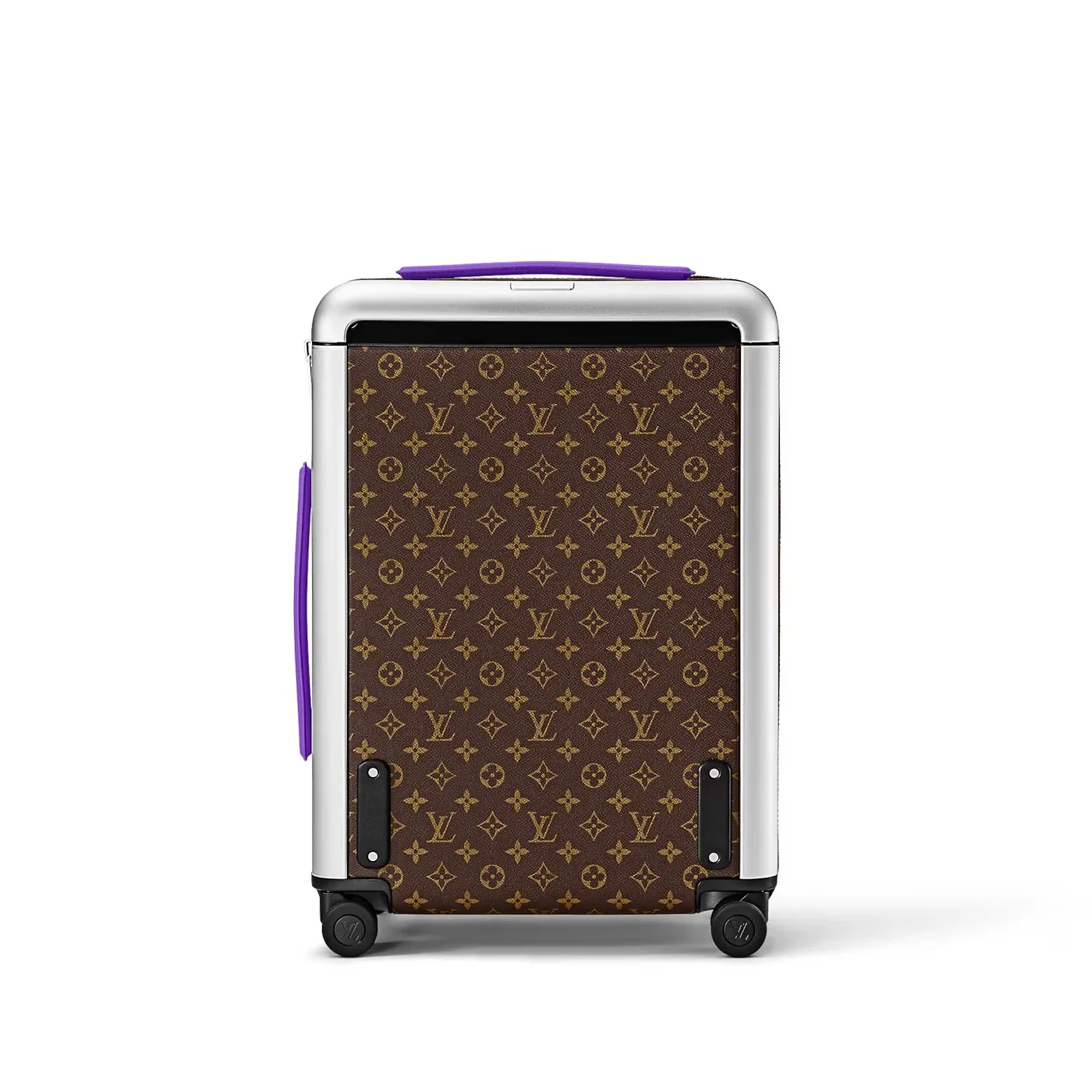 Louis Vuitton Horizon 55 Suitcase in Brown/ Violet Silver Hardware