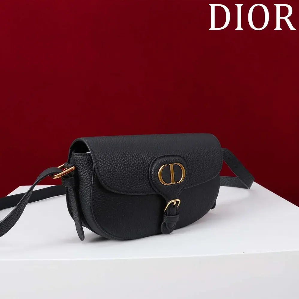 Dior Bobby East-West Bag Black Grained Calfskin for Women