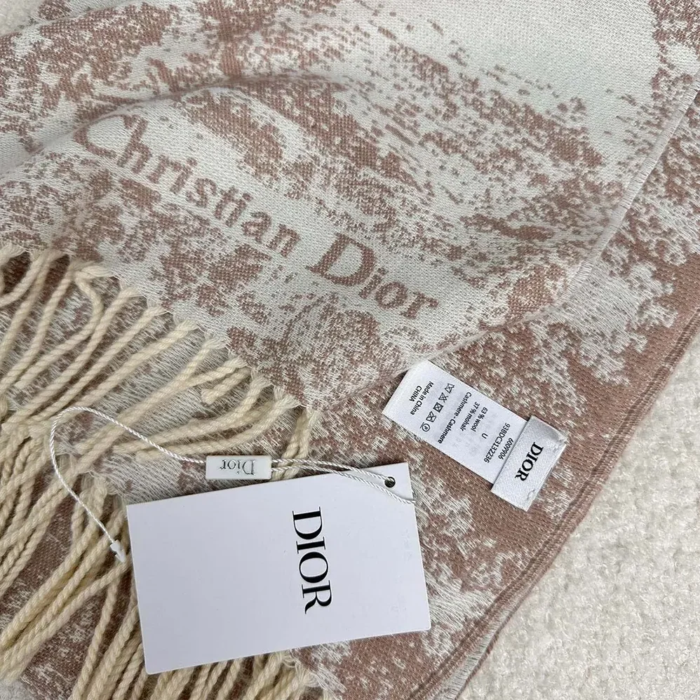 Dior Toile de Jouy Sauvage Scarf Rose Des Vents Cashmere and Wool for Unisex Dior Toile de Jouy Sauvage Scarf Rose Des Vents Cashmere and Wool for Unisex