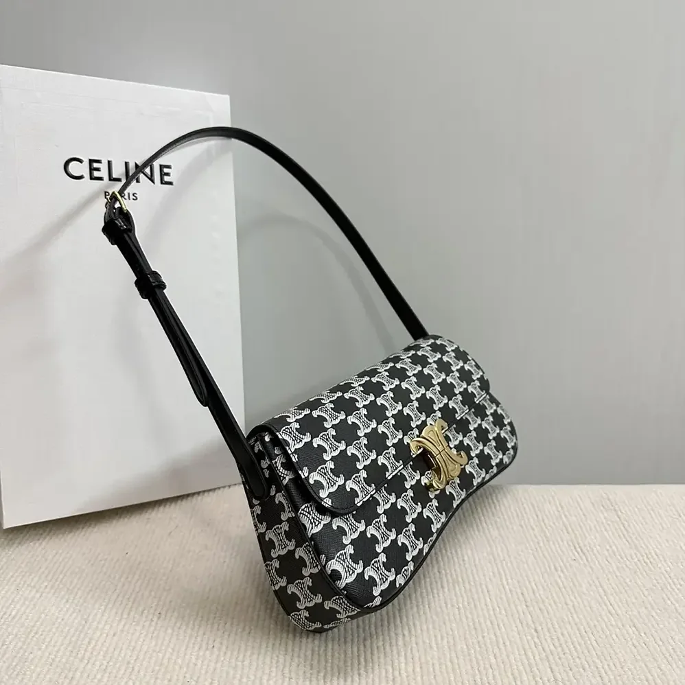 Celine Medium Celine Lola Bag in Triomphe Canvas Two-tone 115532FQO.38NO for Women