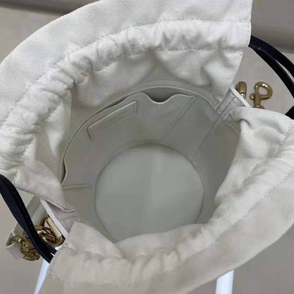Dior Small Dior Vibe Bucket Bag White and Blue Smooth Calfskin for Women