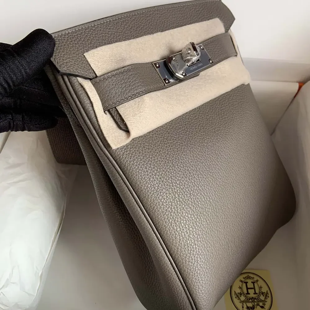 Hermes Hac A Dos PM Backpack for Unisex in Gray