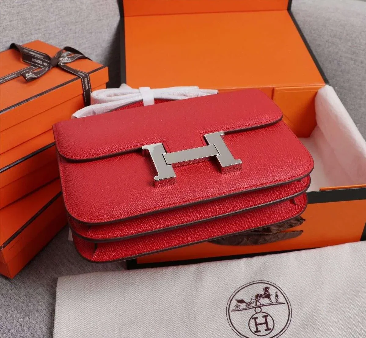 Hermes Constance Handbag Red / Hermes Constance Handbag Red /