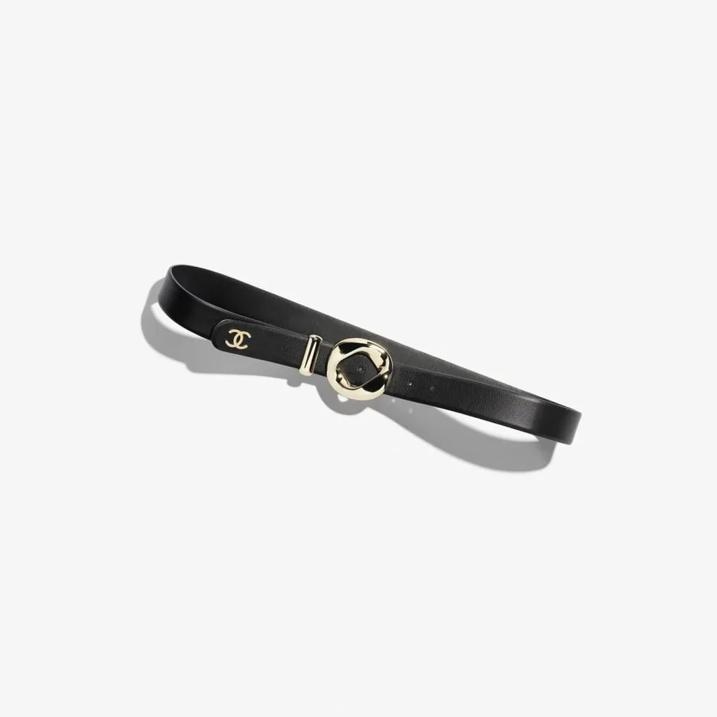 Chanel Leather Belt Black