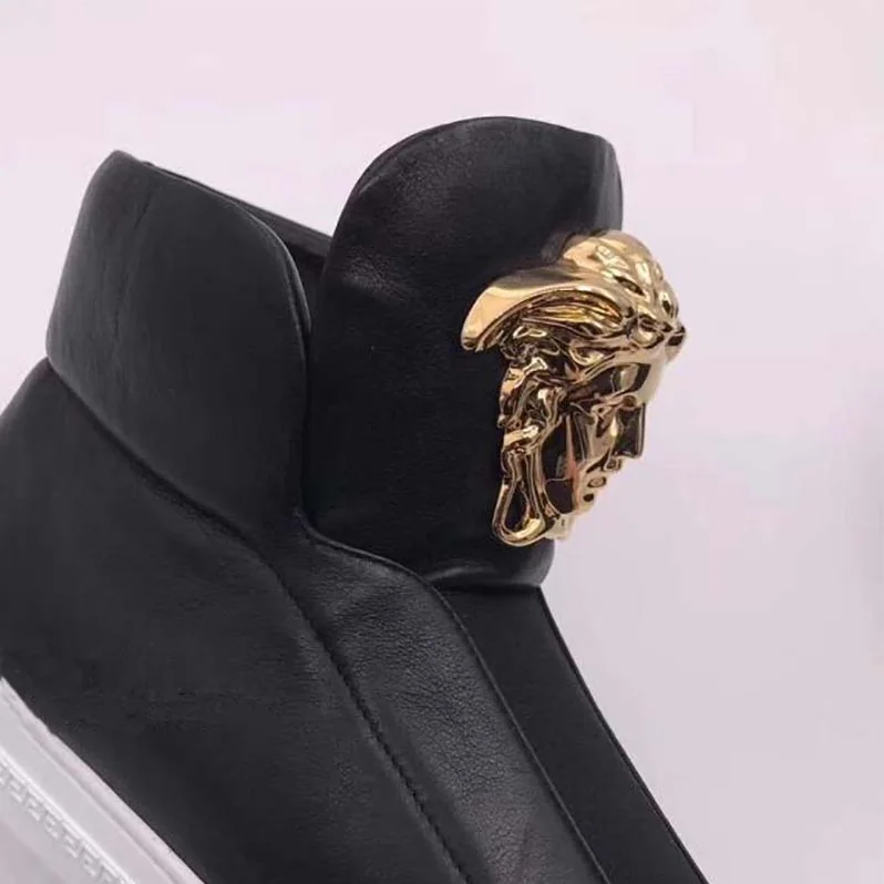 Versace Shoes Palazzo High-Top Sneakers for Men in Black