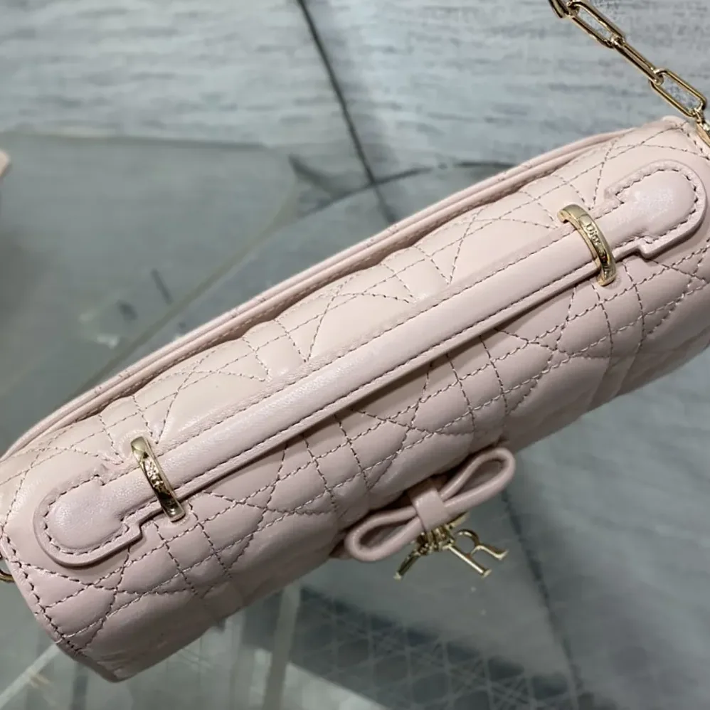 Dior My Dior Mini Bag Rose Soupir Cannage Lambskin for Women