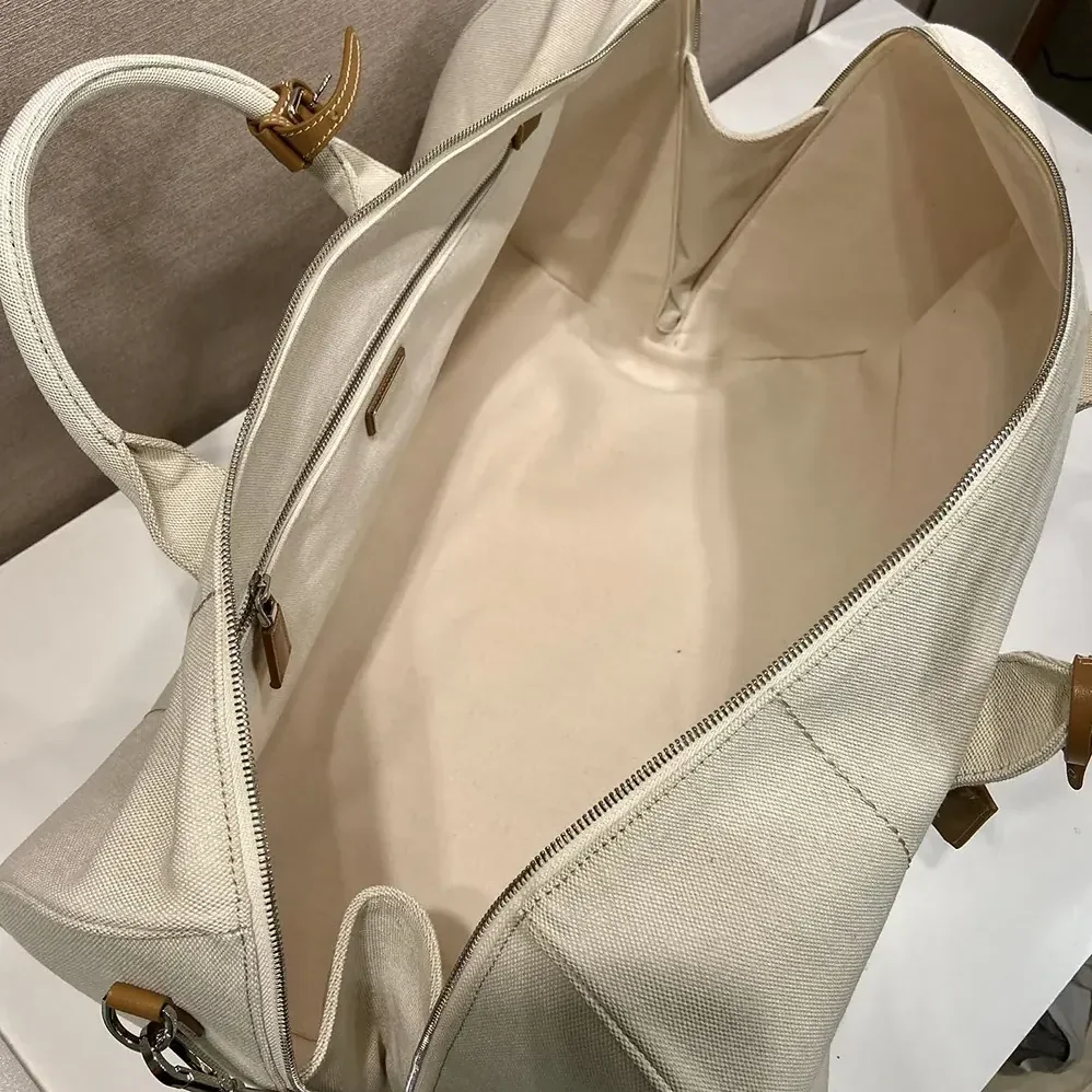 Prada Canvas Duffle Bag for Unisex in White Prada Canvas Duffle Bag for Unisex in White