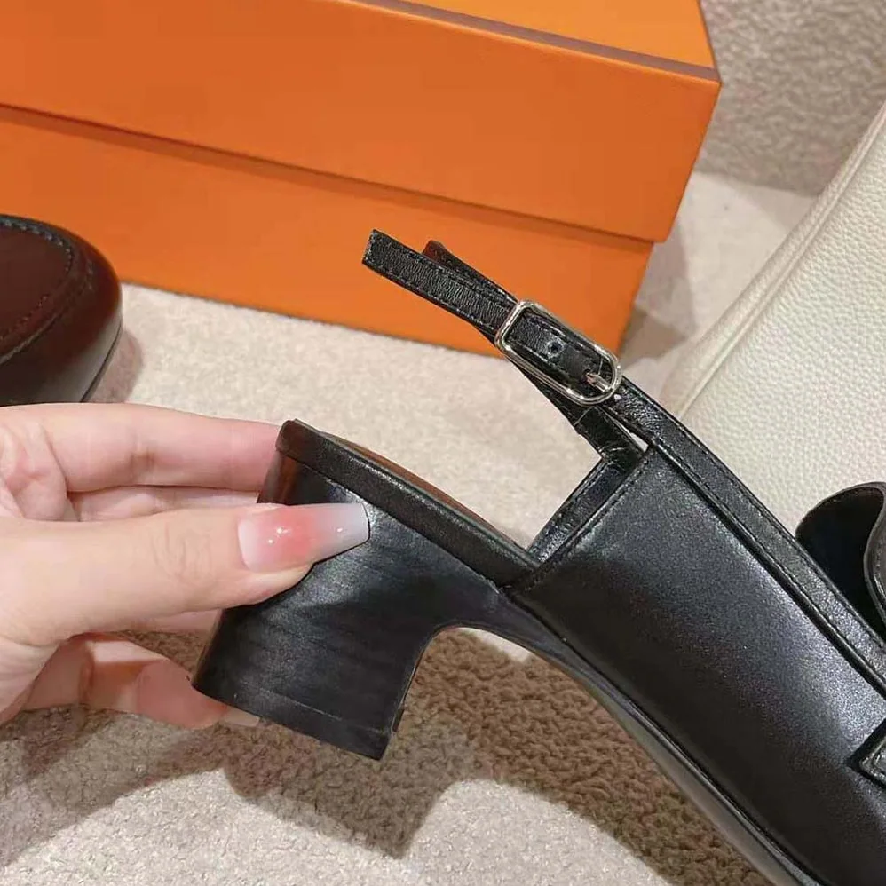 Hermes Infinie 50 Pump in Goatskin-Black H241046Z for Women