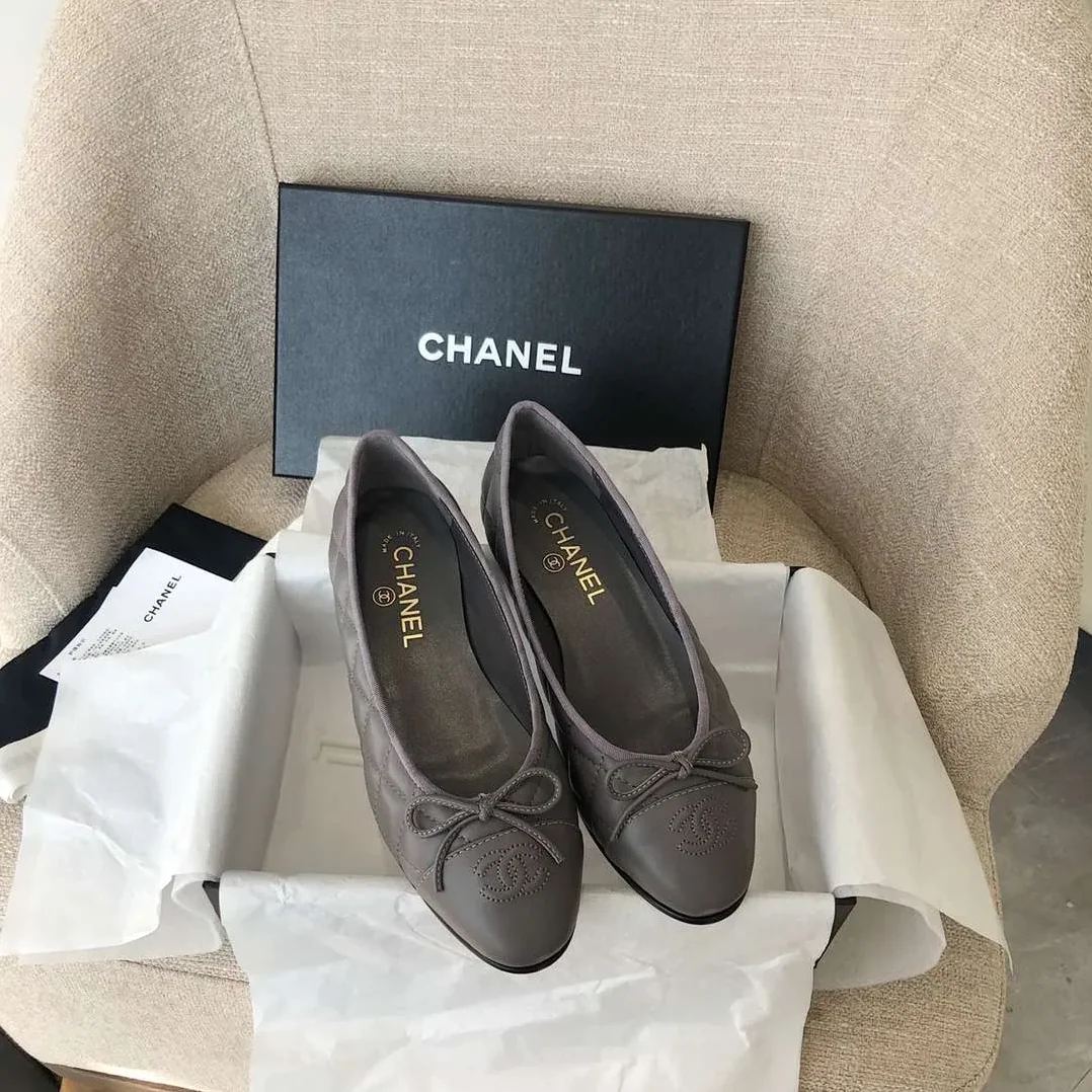 Chanel Ballet Flats Dark Green Chanel Ballet Flats Dark Green