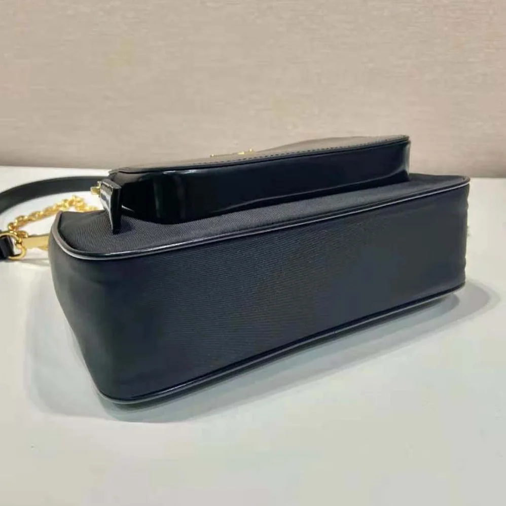 Prada Re-Nylon and Brushed Leather Mini-bag for Women in Black